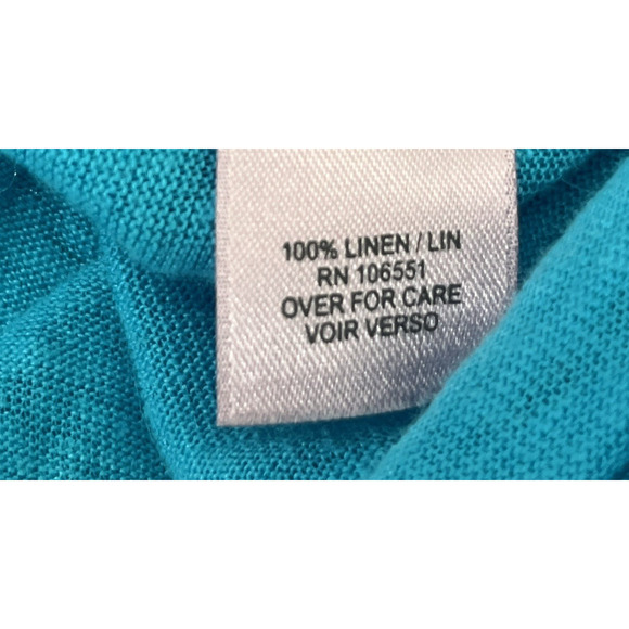 Calypso St Barth 100% Linen Maxi Tank Dress Size Small Blue Scoop Neck Cover Up - Picture 10 of 12